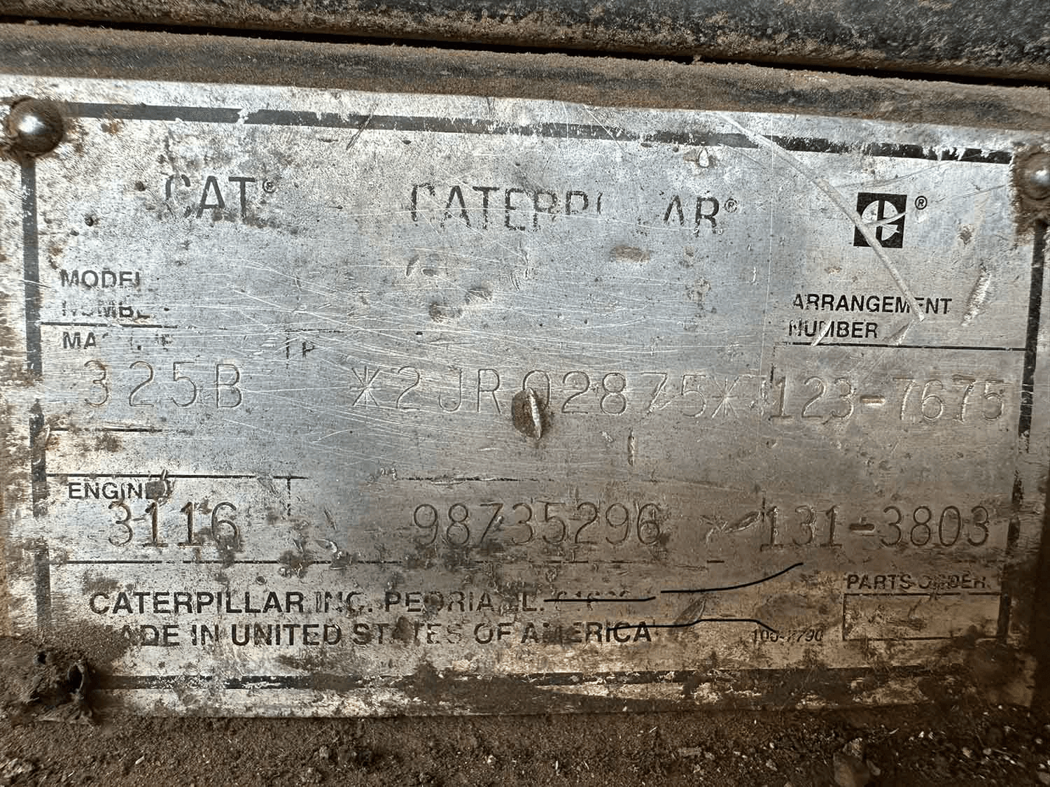 1999 CAT Excavator 325BL