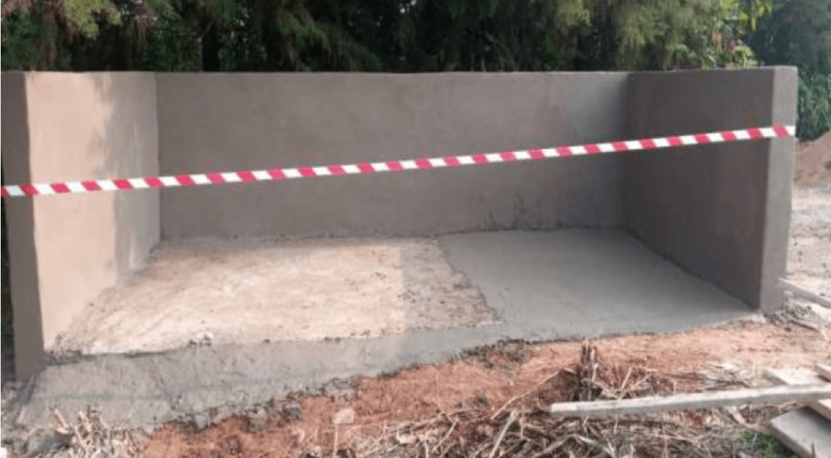 Construction of four waste bin shelters
